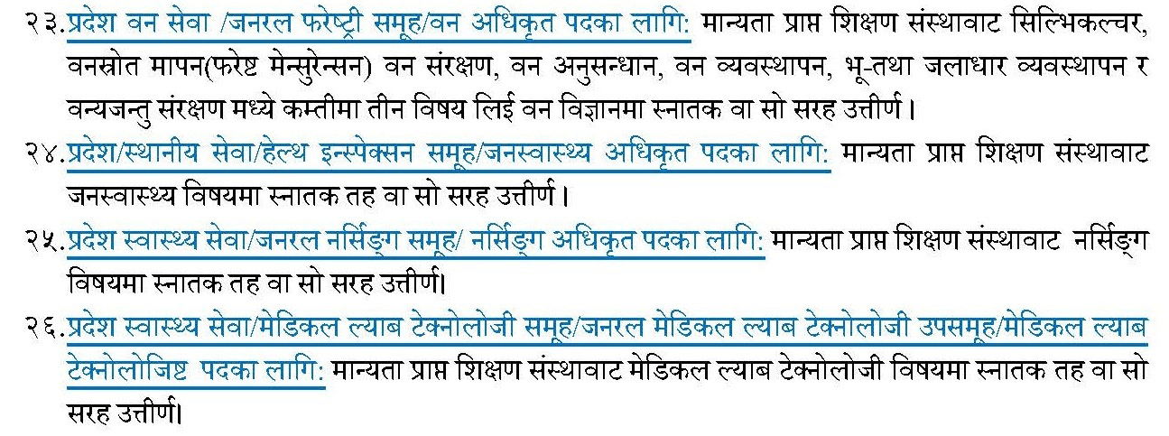 Minimum Qualifications