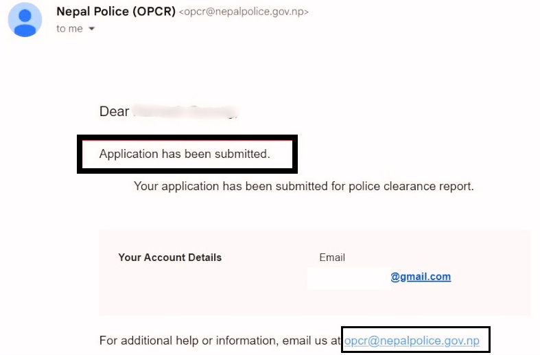 Police Report Online Email Notification