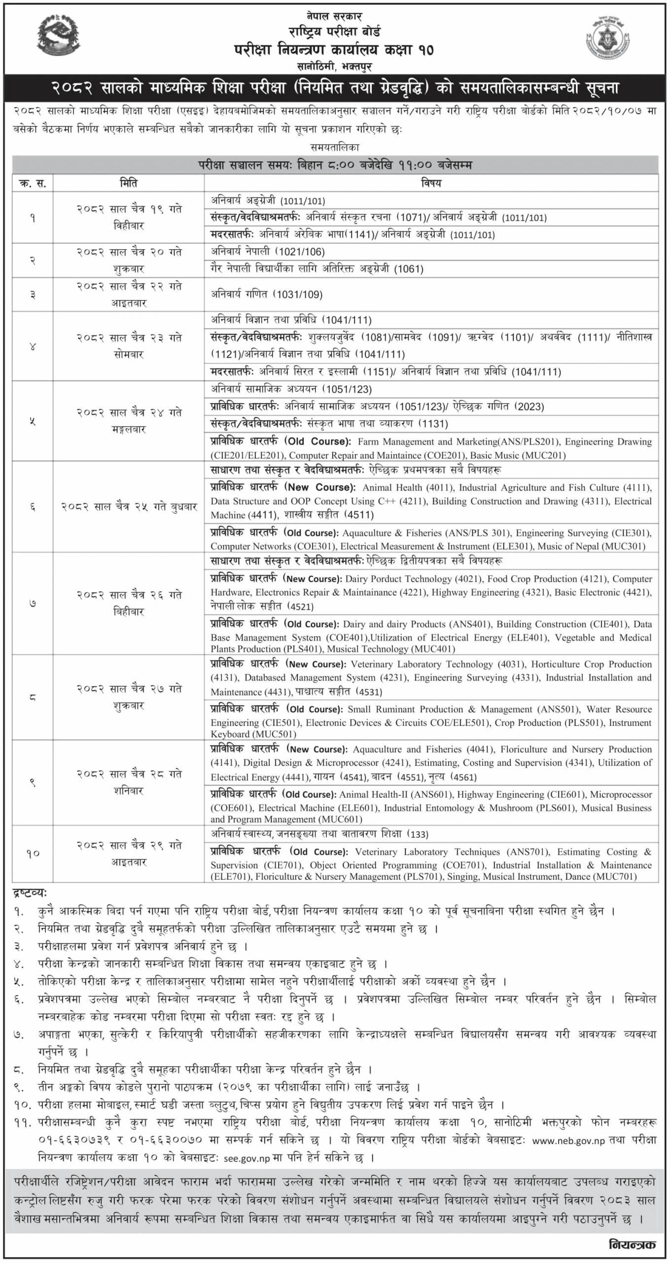 SEE/SLC Routine 2082 SEE Routine 2082
