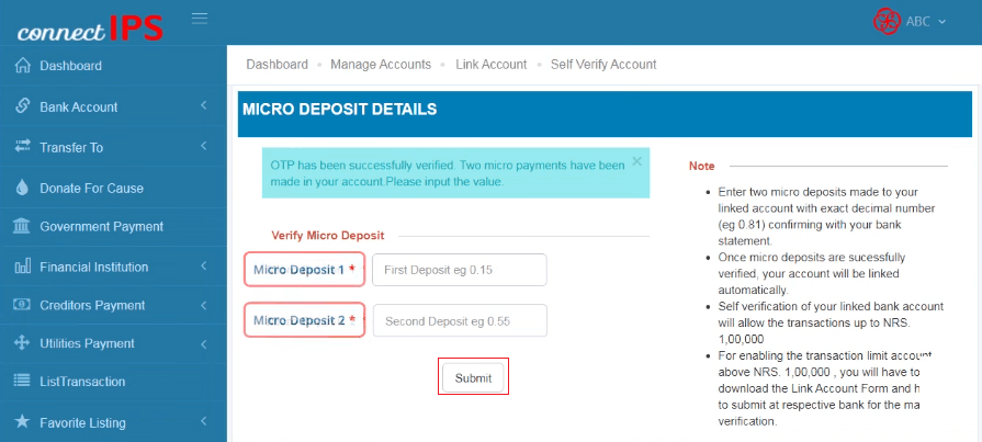 Connect IPS Micro Deposite