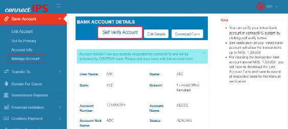 Connect IPS Self-Verify