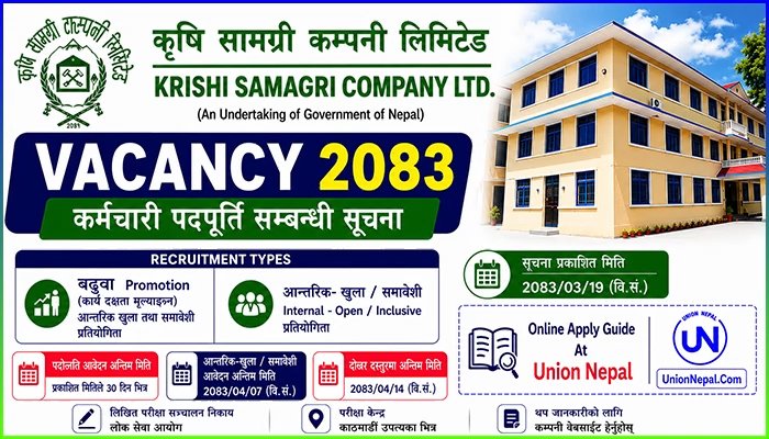 Krishi Samagri Company Limited Vacancy 2083 - Notice, Eligibility And How To Apply Online