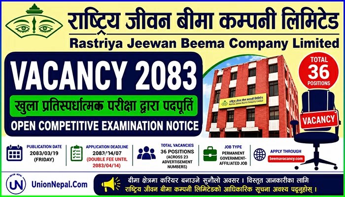 Rastriya Jeewan Beema Company Limited Vacancy 2083 - Notice & Apply Online